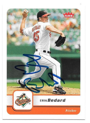 Erik Bedard Signed 2006 Fleer Baseball Card - Baltimore Orioles - PastPros