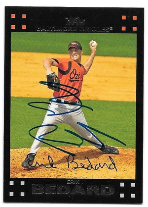 Erik Bedard Signed 2007 Topps Baseball Card - Baltimore Orioles - PastPros