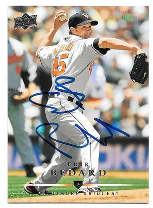 Erik Bedard Signed 2008 Upper Deck Baseball Card - Baltimore Orioles - PastPros