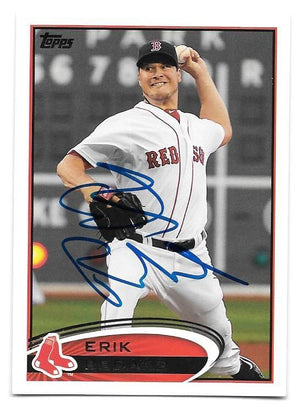 Erik Bedard Signed 2012 Topps Baseball Card - Boston Red Sox - PastPros