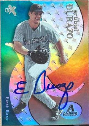 Erubiel Durazo Signed 2000 Fleer E-X Baseball Card - Arizona Diamondbacks - PastPros