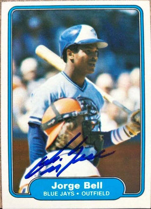 George Bell Signed 1982 Fleer Baseball Card - Toronto Blue Jays - PastPros