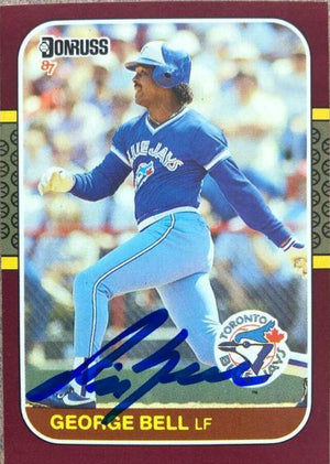 George Bell Signed 1987 Donruss Opening Day Baseball Card - Toronto Blue Jays - PastPros