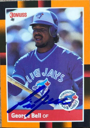 George Bell Signed 1988 Donruss Baseball's Best Card - Toronto Blue Jays - PastPros