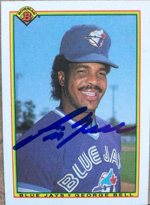 George Bell Signed 1990 Bowman Baseball Card - Toronto Blue Jays - PastPros