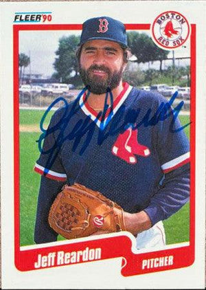 Jeff Reardon Signed 1990 Fleer Update Baseball Card - Boston Red Sox - PastPros