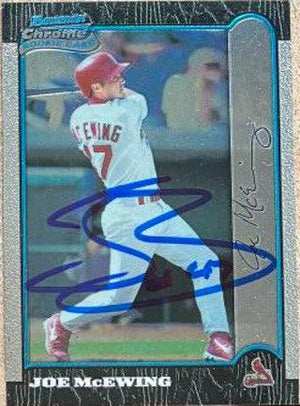 Joe McEwing Signed 1999 Bowman Chrome Baseball Card - St Louis Cardinals - PastPros