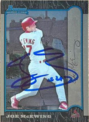 Joe McEwing Signed 1999 Bowman International Baseball Card - St Louis Cardinals - PastPros