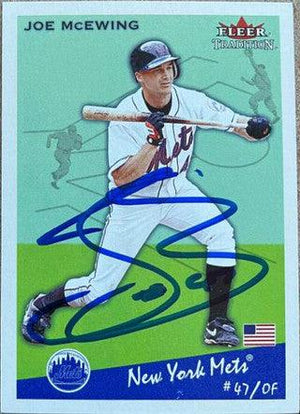 Joe McEwing Signed 2002 Fleer Tradition Baseball Card - New York Mets - PastPros