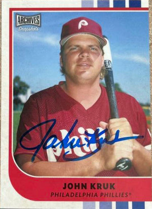 John Kruk Signed 2022 Topps Archives Snapshots Baseball Card - Philadelphia Phillies - PastPros