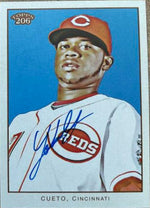 Johnny Cueto Signed 2009 Topps 206 Baseball Card - Cincinnati Reds - PastPros