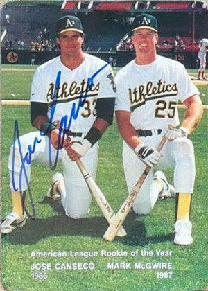 Jose Canseco Signed 1988 Mother's Cookies Baseball Card - Oakland A's #28 - PastPros