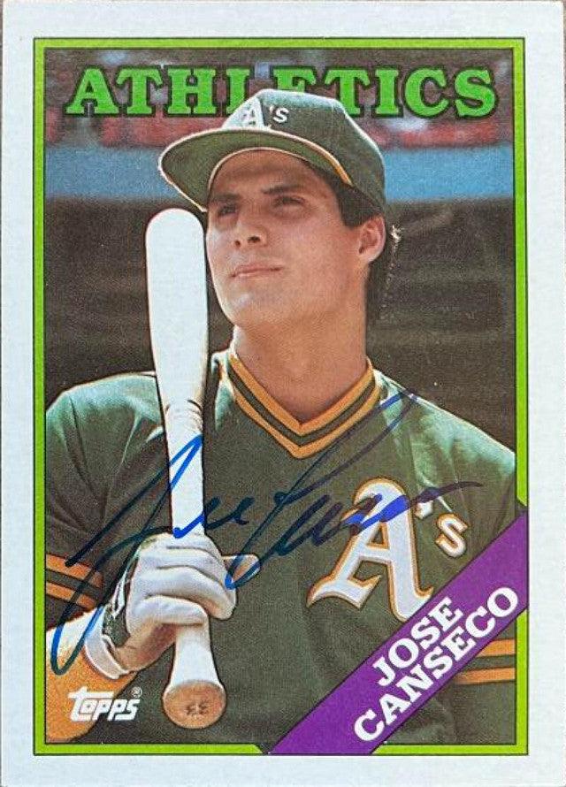 Jose Canseco Signed 1988 Topps Baseball Card - Oakland A's #370