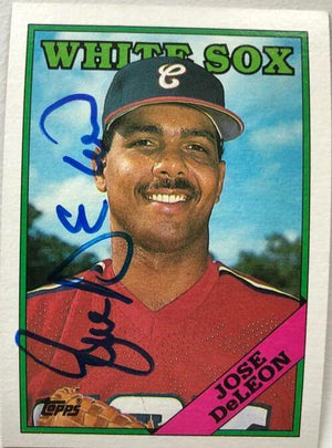Jose Deleon Signed 1988 Topps Baseball Card - Chicago White Sox - PastPros