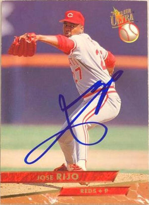 Jose Rijo Signed 1993 Fleer Ultra Baseball Card - Cincinnati Reds - PastPros