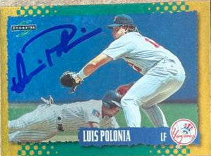 Luis Polonia Signed 1995 Score Gold Rush Baseball Card - New York Yankees - PastPros