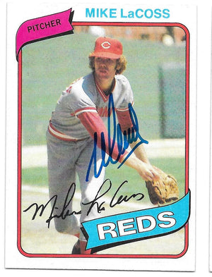 Mike Lacoss Signed 1980 Topps Baseball Card - Cincinnati Reds - PastPros