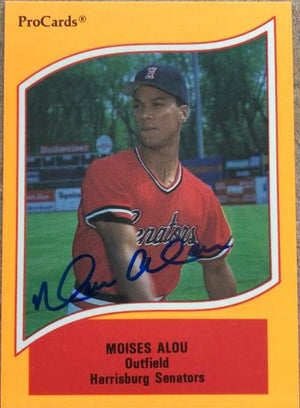 Moises Alou Signed 1990 Pro Cards A & AA Baseball Card - Harrisburg Senators - PastPros