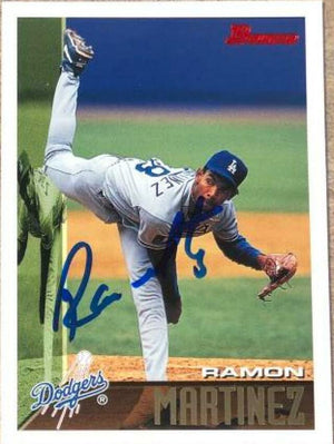 Ramon Martinez Signed 1995 Bowman Baseball Card - Los Angeles Dodgers - PastPros