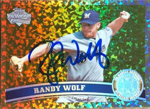 Randy Wolf Signed 2011 Topps Diamond Anniversary Cognac Baseball Card - Milwaukee Brewers - PastPros