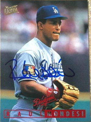 Raul Mondesi Signed 1995 Fleer Ultra Baseball Card - Los Angeles Dodgers - PastPros
