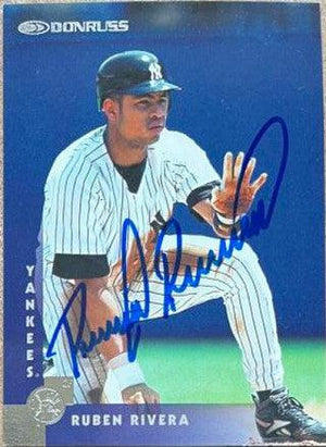 Ruben Rivera Signed 1997 Donruss Baseball Card - New York Yankees - PastPros