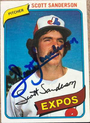 Scott Sanderson Signed 1980 Topps Baseball Card - Montreal Expos - PastPros