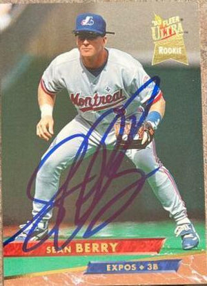 Sean Berry Signed 1993 Fleer Ultra Baseball Card - Montreal Expos - PastPros