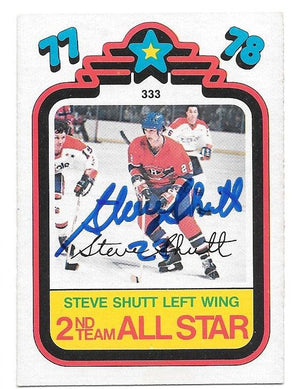 Steve Shutt Signed 1978-79 O-Pee-Chee All-Star Hockey Card - Montreal Canadiens - PastPros