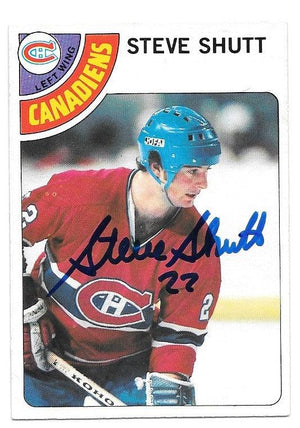 Steve Shutt Signed 1978-79 O-Pee-Chee Hockey Card - Montreal Canadiens - PastPros