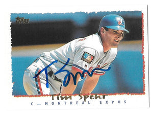 Tim Spehr Signed 1995 Topps Baseball Card - Montreal Expos - PastPros