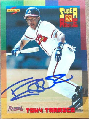 Tony Tarasco Signed 1994 Score Rookie & Traded Super Rookies Baseball Card - Atlanta Braves - PastPros