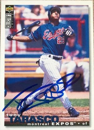 Tony Tarasco Signed 1995 Collector's Choice Baseball Card - Montreal Expos - PastPros