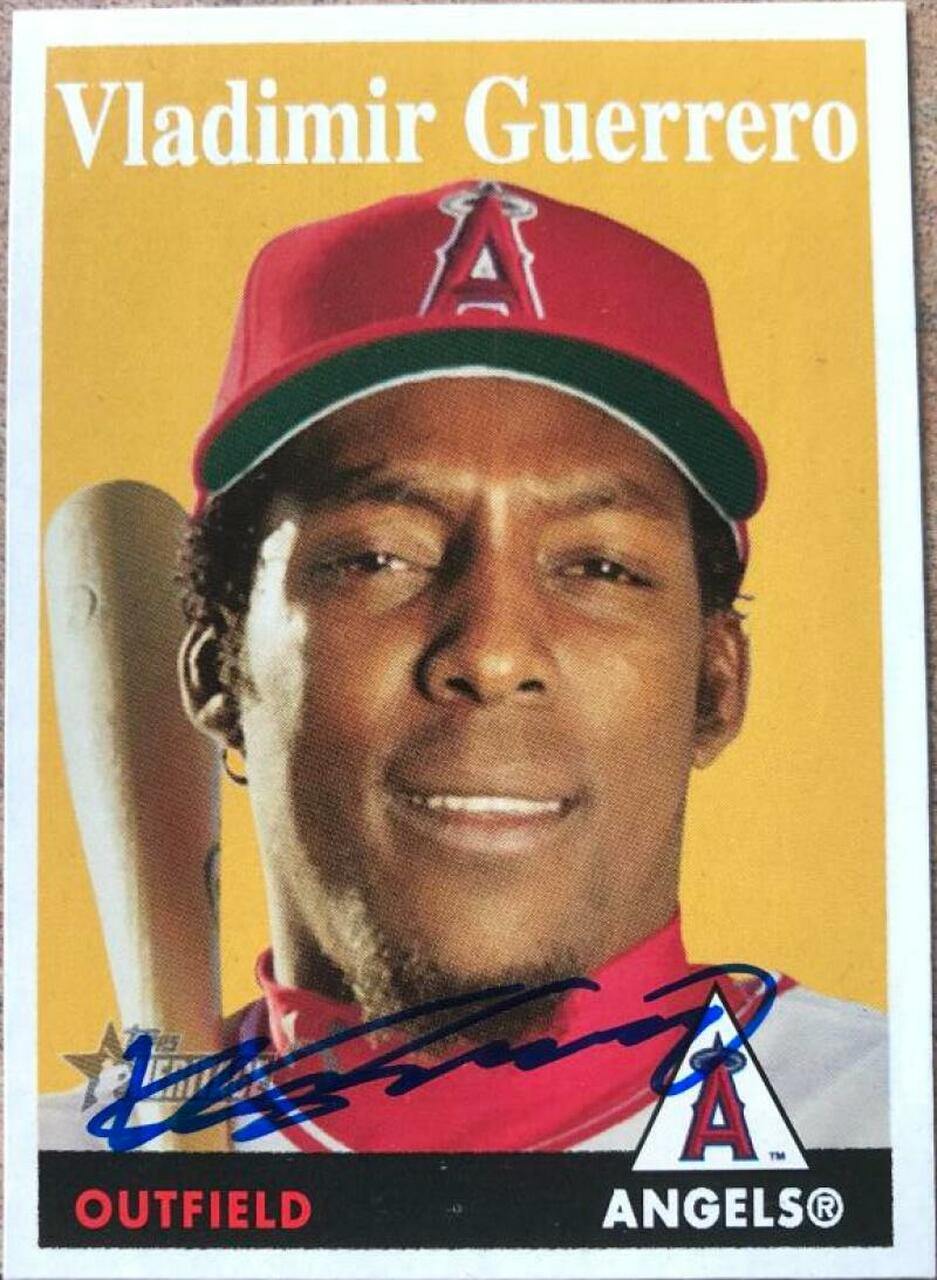Vladimir Guerrero Signed 2008 Topps Heritage Baseball Card