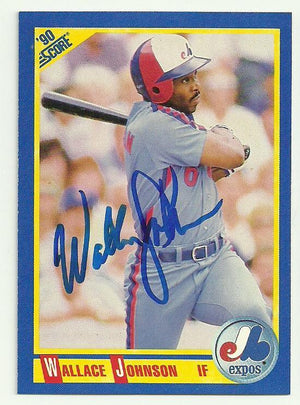 Wallace Johnson Signed 1990 Score Baseball Card - Montreal Expos - PastPros