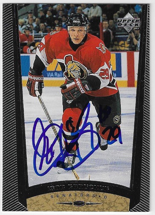 Igor Kravchuk Signed 1998-99 Upper Deck Hockey Card - Ottawa Senators