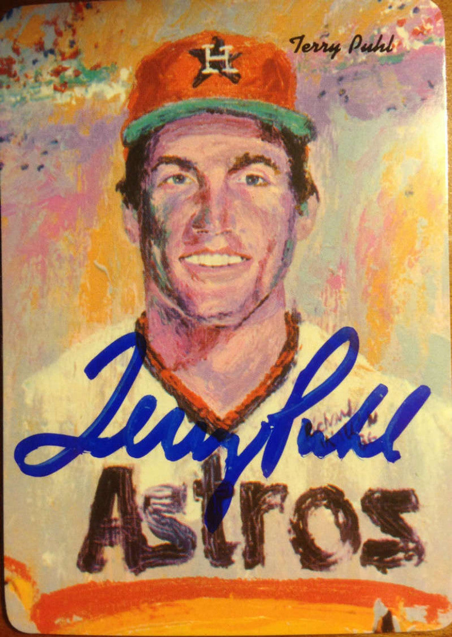Terry Puhl Signed 1986 Mother's Cookies Baseball Card - Houston Astros