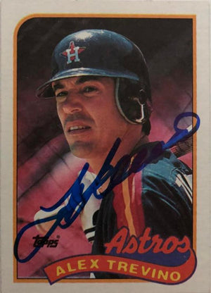 アレックス トレビーノ サイン入り 1989 トップス ベースボール カード - ヒューストン アストロズ
