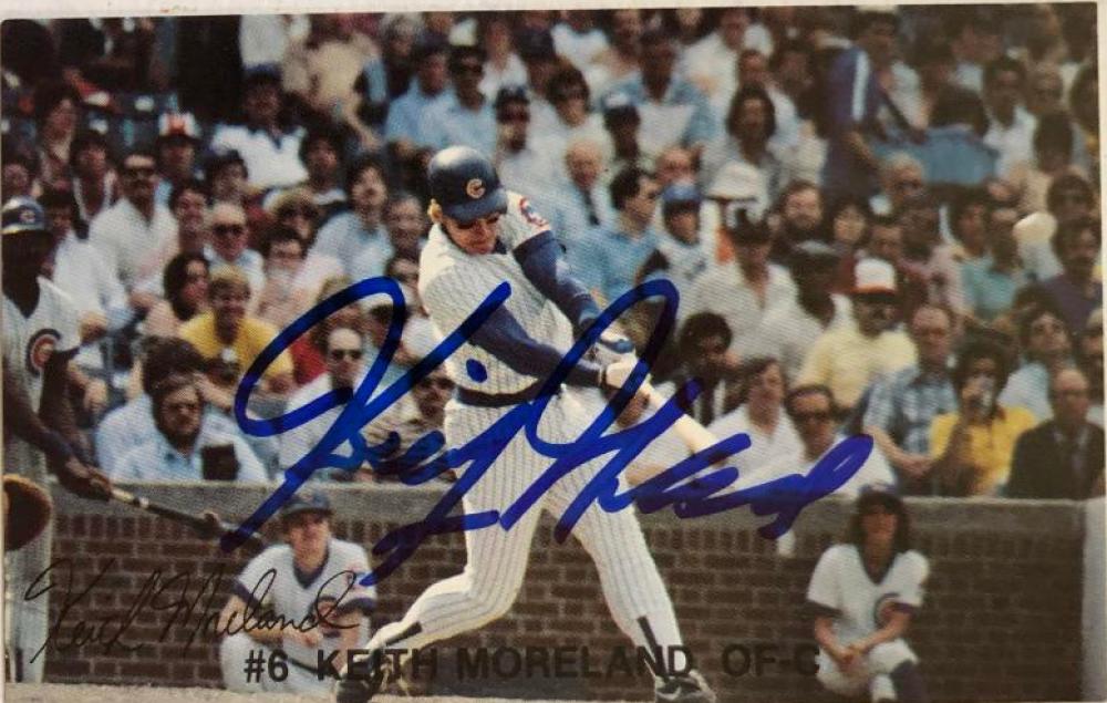 Keith Moreland Signed 1982 Red Lobster Baseball Card - Chicago Cubs #6
