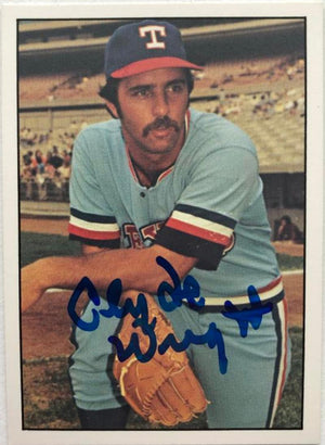 Clyde Wright Signed 1976 SSPC Baseball Card - Texas Rangers
