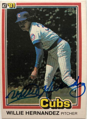 Willie Hernandez Signed 1981 Donruss Baseball Card - Chicago Cubs