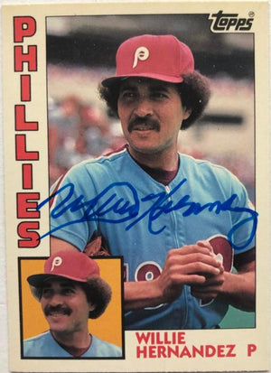 ウィリー・ヘルナンデス直筆サイン入り 1984 Topps ティファニー ベースボールカード - フィラデルフィア フィリーズ