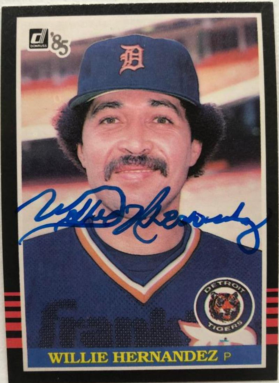 Willie Hernandez Signed 1985 Donruss Baseball Card - Detroit Tigers