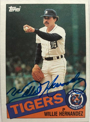 Willie Hernandez Signed 1985 Topps Baseball Card - Detroit Tigers