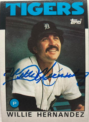 Willie Hernandez Signed 1986 Topps Baseball Card - Detroit Tigers