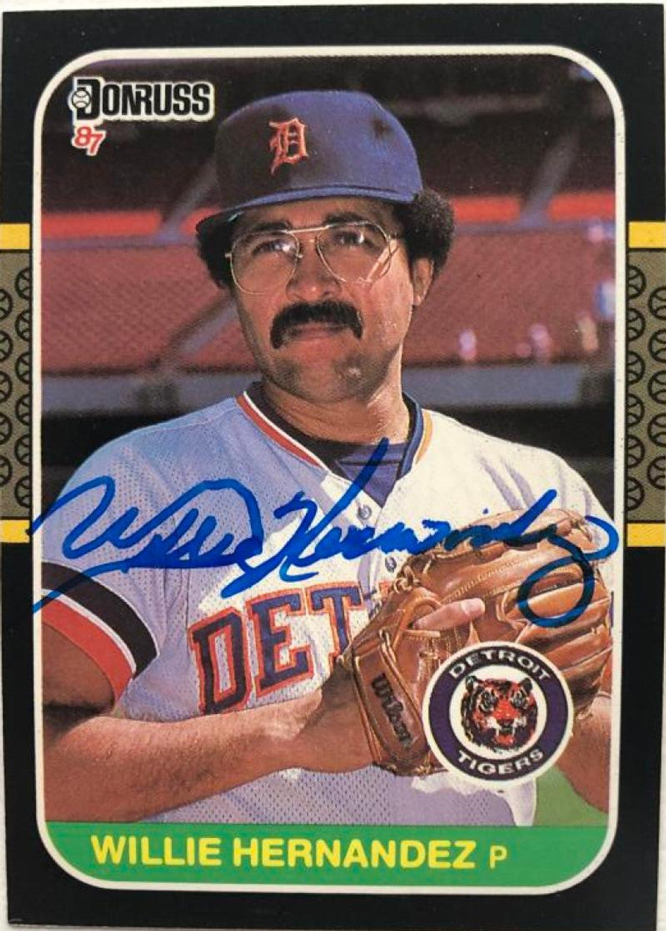 Willie Hernandez Signed 1987 Donruss Baseball Card - Detroit Tigers