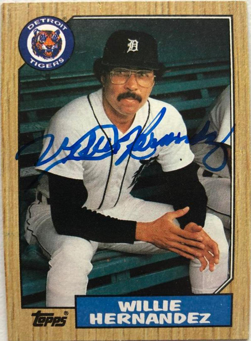 Willie Hernandez Signed 1987 Topps Baseball Card - Detroit Tigers