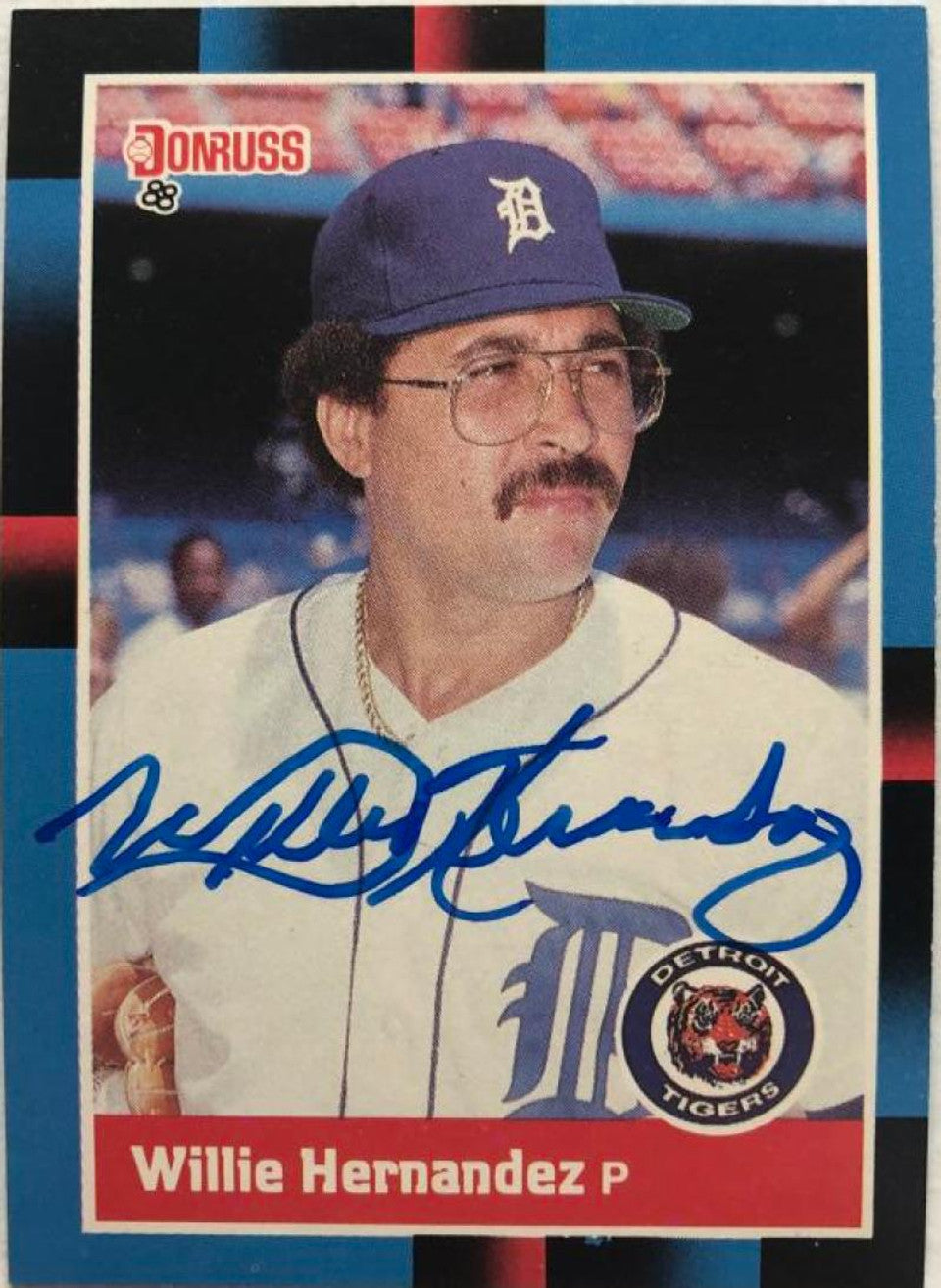 Willie Hernandez Signed 1988 Donruss Baseball Card - Detroit Tigers