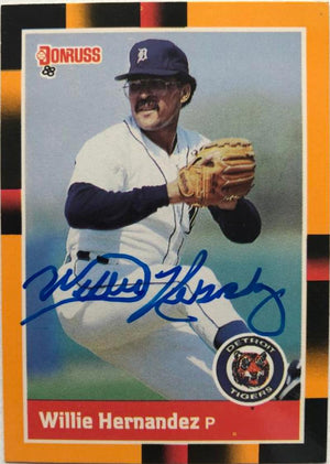 Willie Hernandez Signed 1988 Donruss Baseball's Best Baseball Card - Detroit Tigers