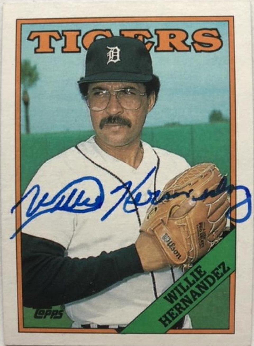 ウィリー・ヘルナンデス サイン入り 1988 Topps ベースボールカード - デトロイト タイガース